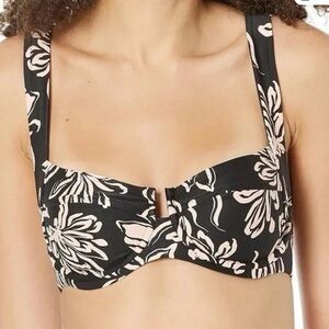 NWT L*Space Black and White Bikini Top